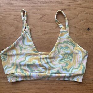Dazey LA Yellow and Green Swirl Bralette